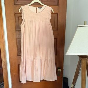 Light Blush Sleeveless Smocked Yoke Lilla P Dress